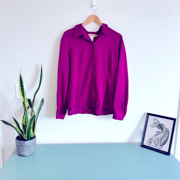 Gloria Vanderbilt Tops - Vibrant Gloria Vanderbilt Purple Blouse - Size L, EUC